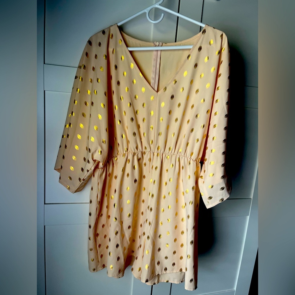 Cream/Gold Romper
